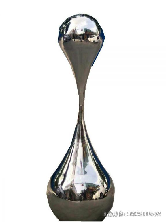 不锈钢抽象水滴城市雕塑