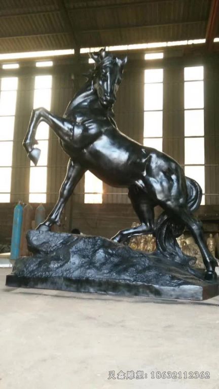 抬腿马园林动物铜雕