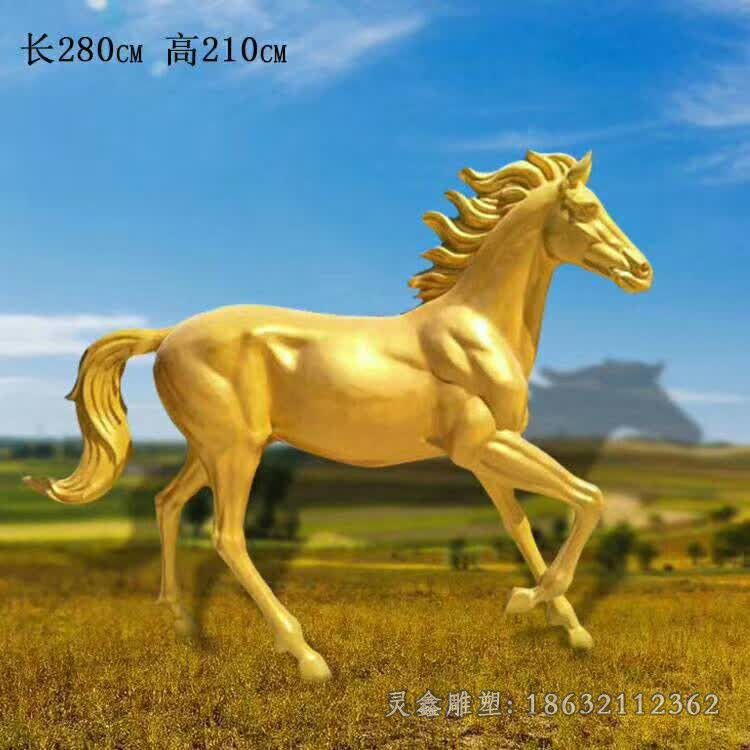 抬腿马景区景观铜雕