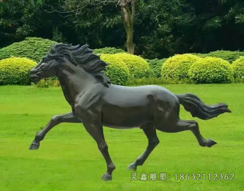 抬腿马商场动物铜雕