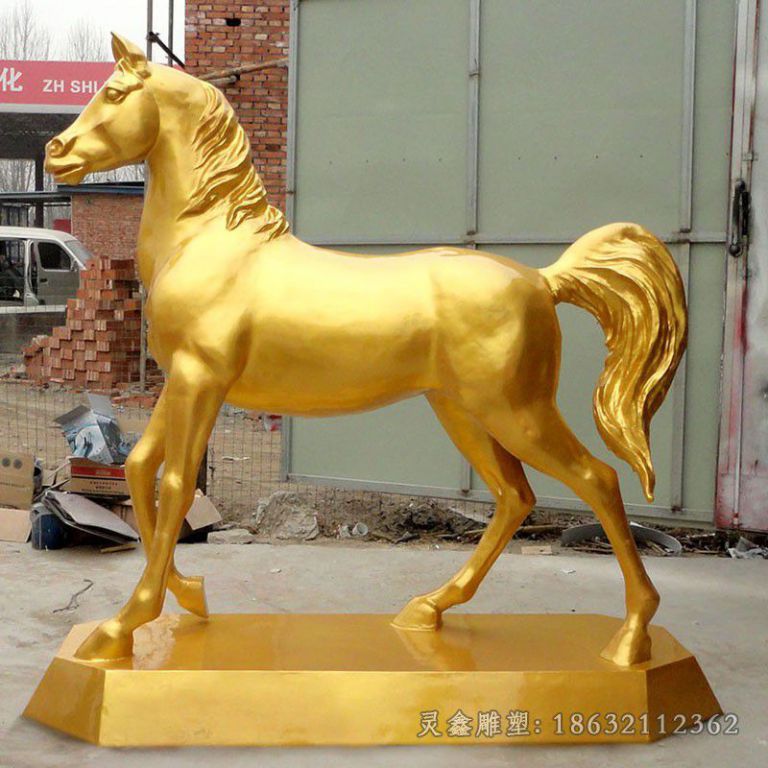 金色马广场景观铜雕
