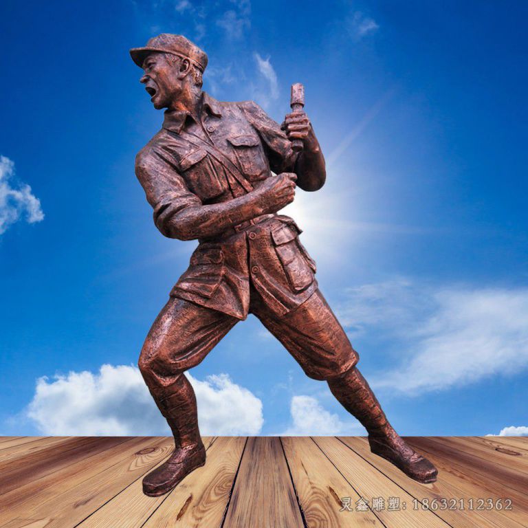 红军城市人物景观铜雕