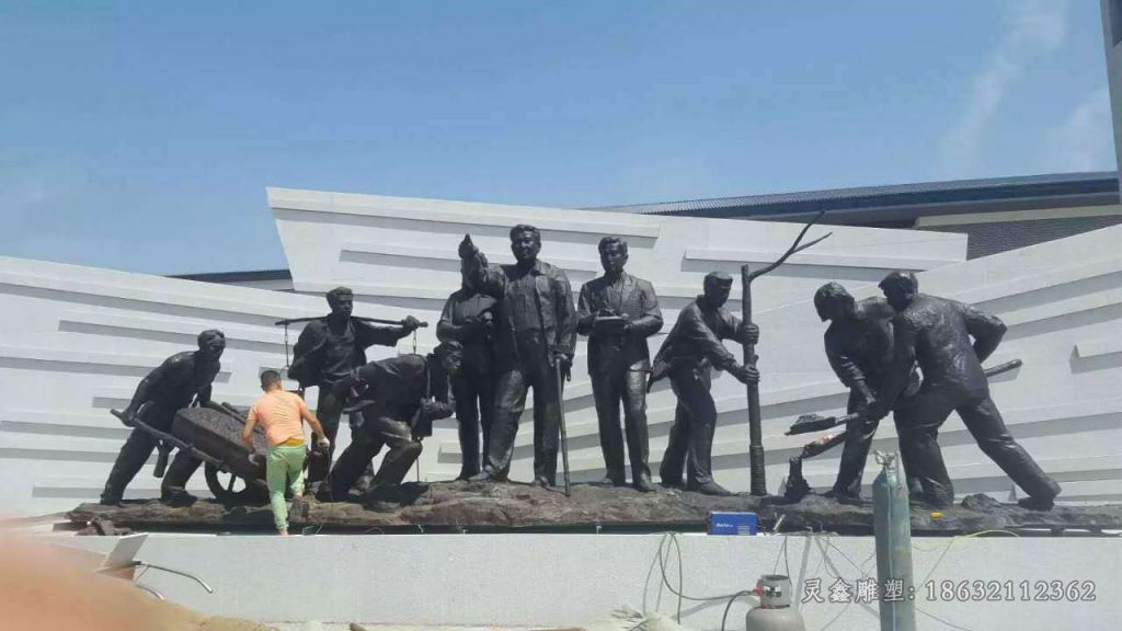 红军户外人物景观铜雕
