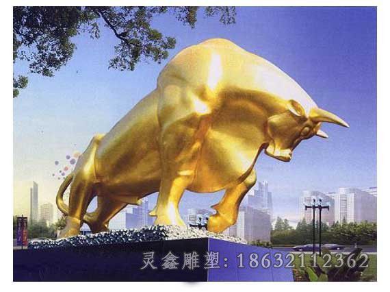 开荒牛户外动物铜雕