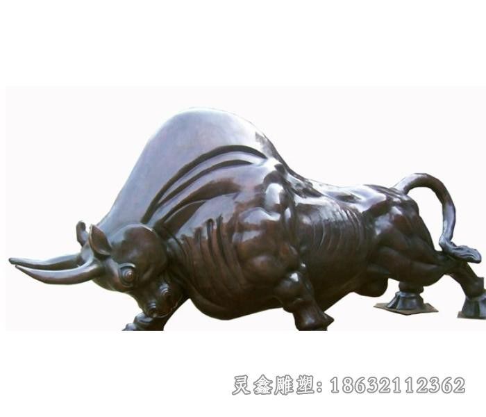 开荒牛商场动物铜雕
