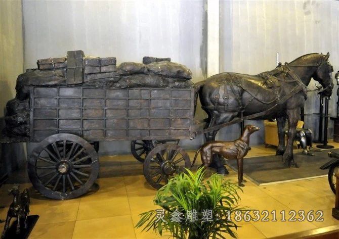 马拉车城市景观铜雕