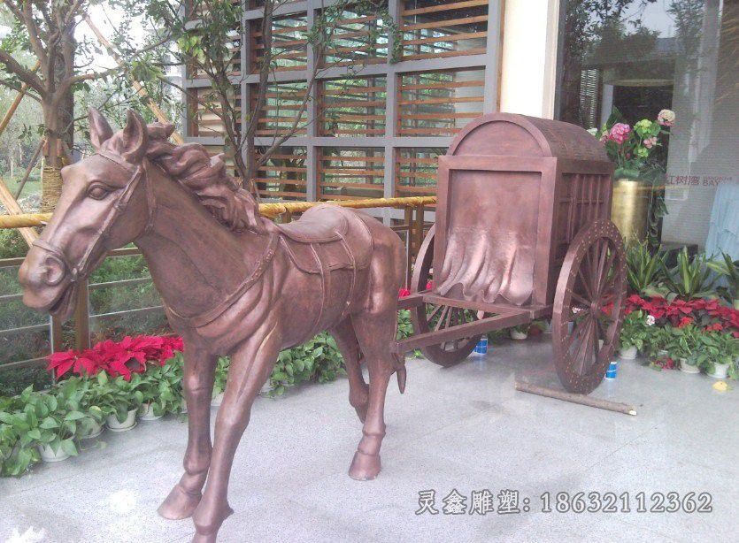 马车广场景观铜雕