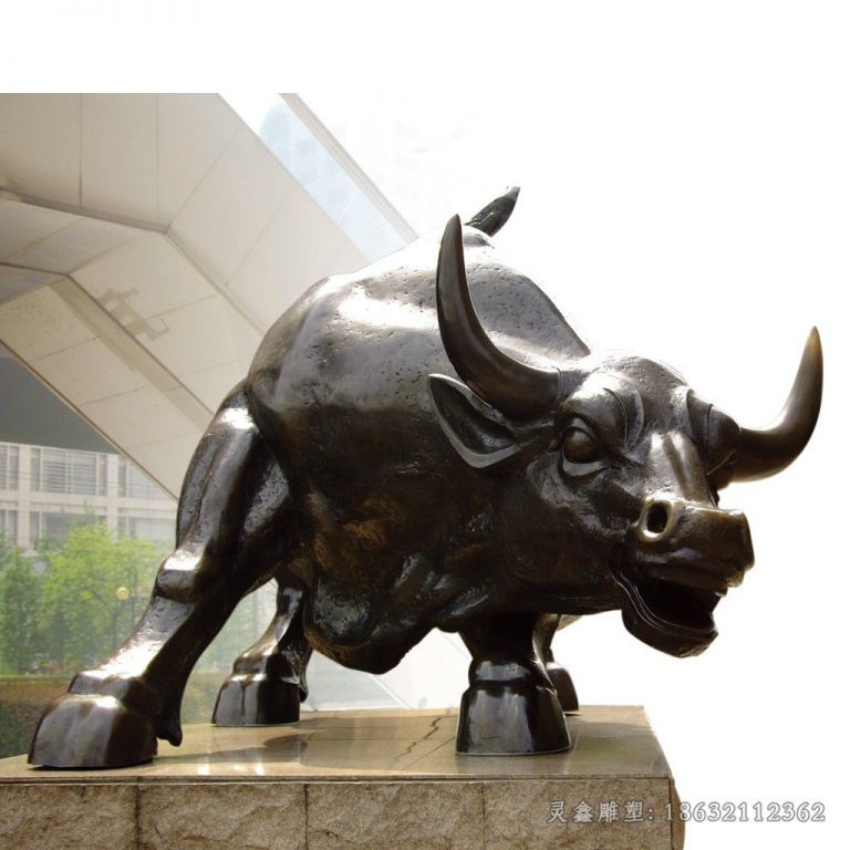 招财牛别墅景观铜雕