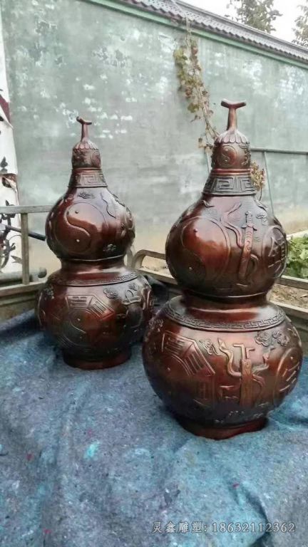 招财葫芦小区景观铜雕