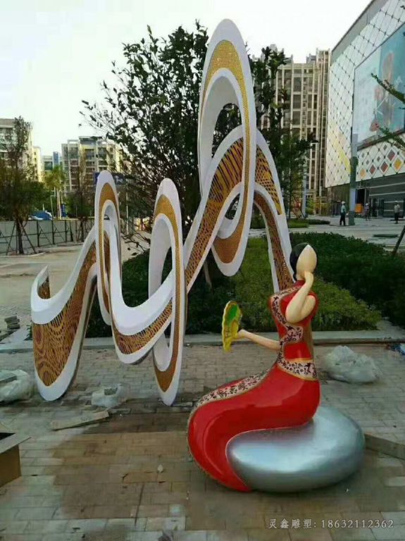 不锈钢抽象人物雕塑