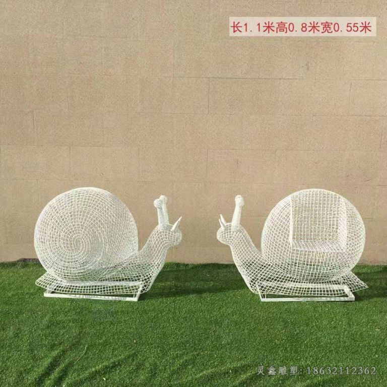 镂空蜗牛不锈钢雕塑