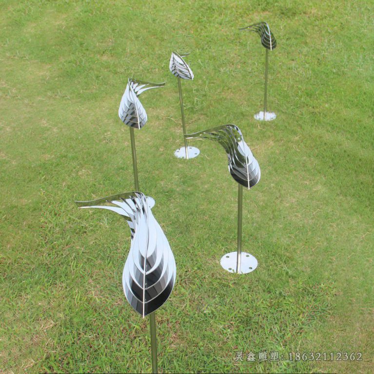 镜面鱼不锈钢动物雕塑