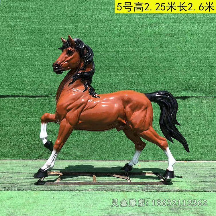 抬脚马动物标志铜雕