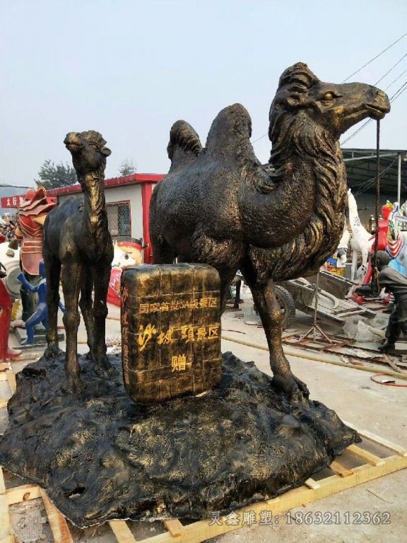 丝绸之路骆驼景观铜雕