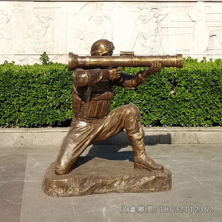 特种兵新品火箭人物铜雕