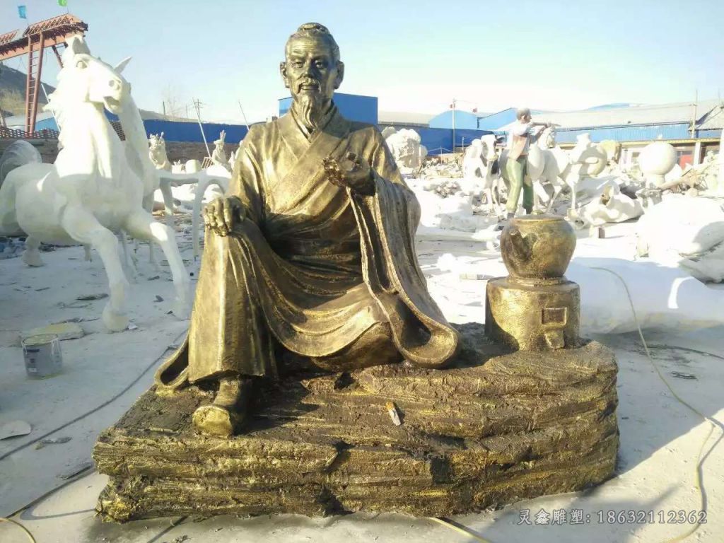 张仲景人物景观铜雕