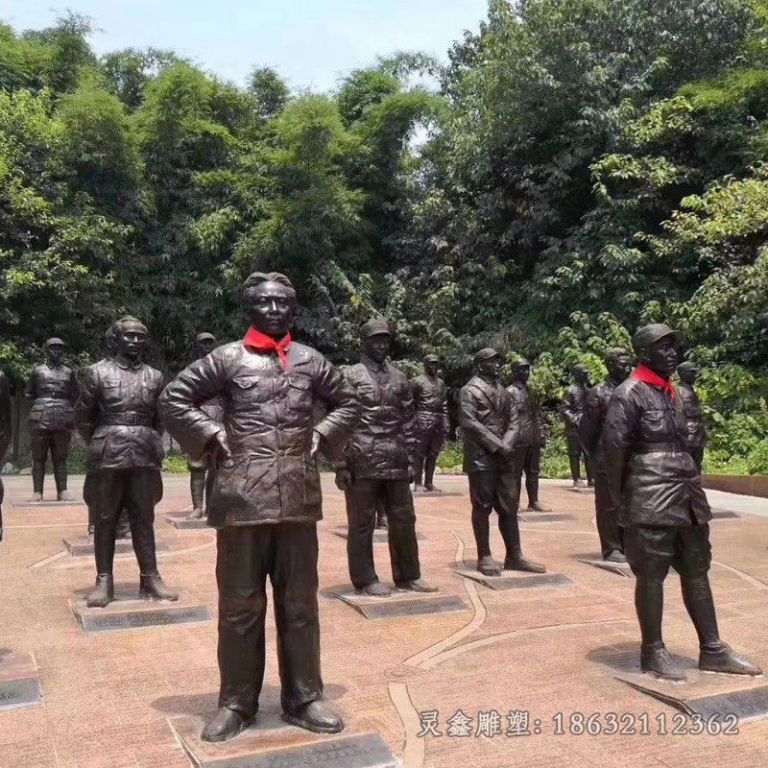 十大元帅人物铜雕