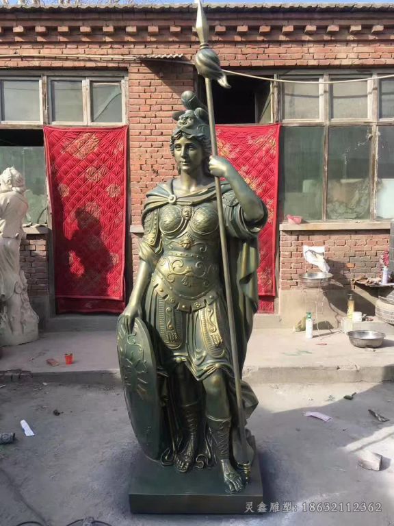 西方战士人物铜雕