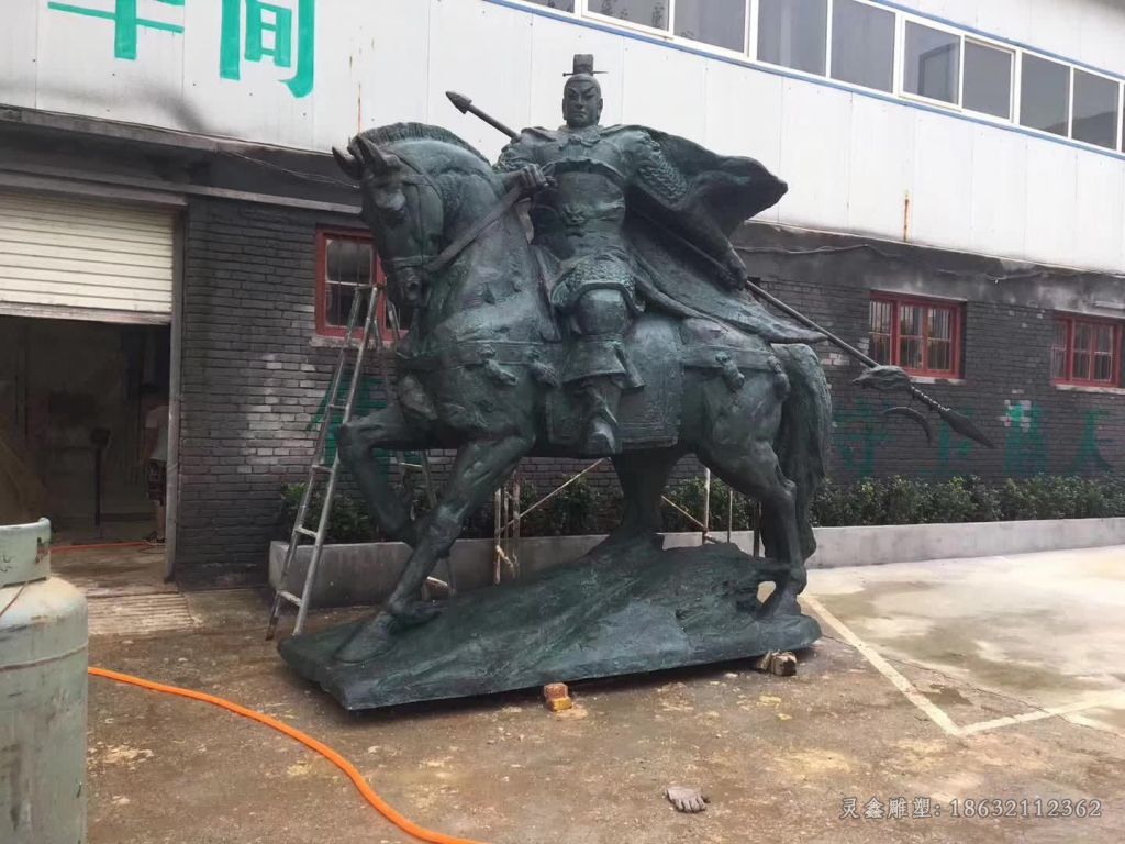 青铜赵云骑马铜雕