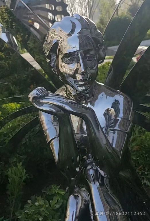 抽象人物不锈钢雕塑