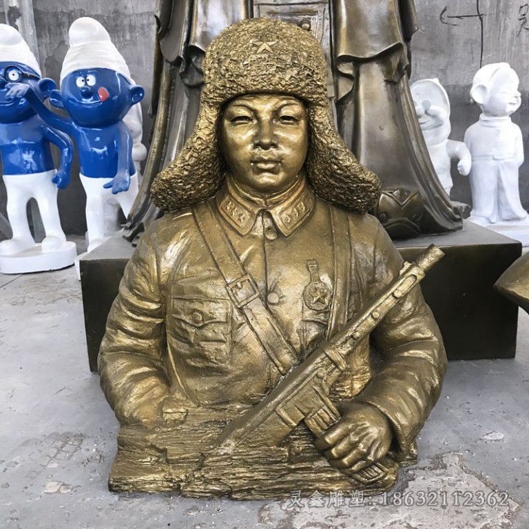 雷锋半身像人物铜雕