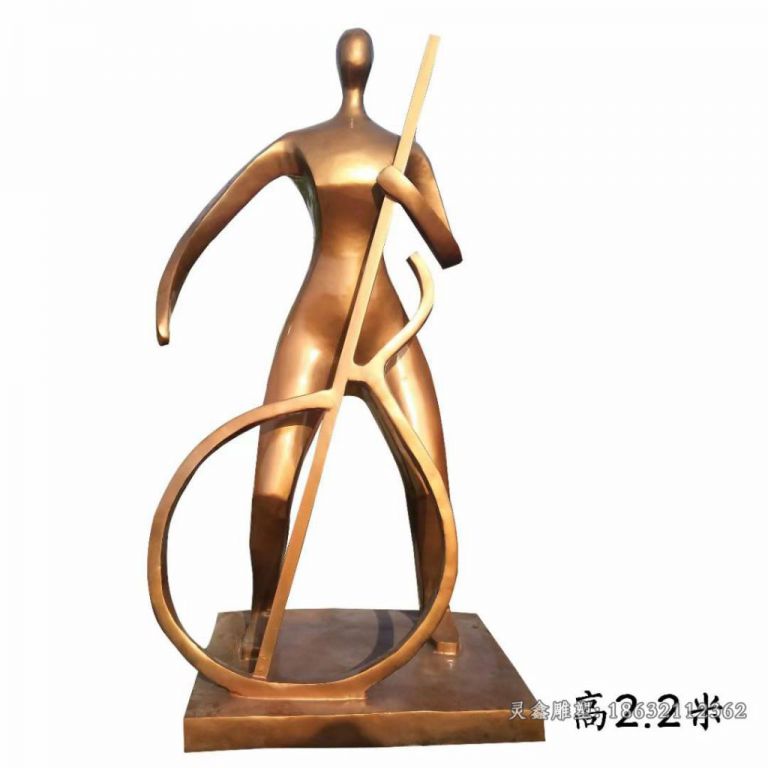 抽象音乐人物商场铜雕