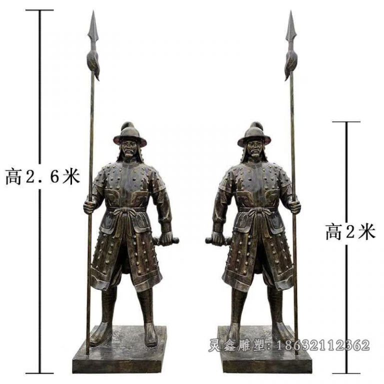 蒙古士兵人物铜雕