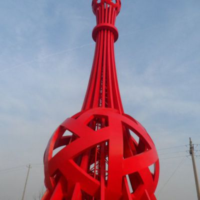 不锈钢避雷针雕塑