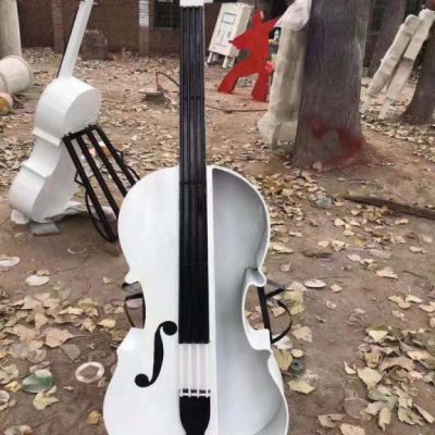 不锈钢抽象大提琴雕塑
