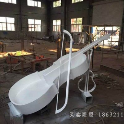 不锈钢大提琴景观雕塑