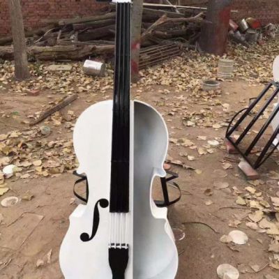 不锈钢抽象大提琴雕塑