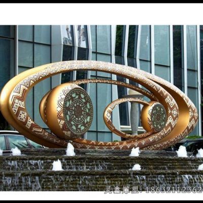 不锈钢抽象眼镜雕塑