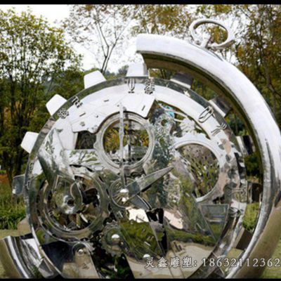 不锈钢齿轮抽象景观雕塑