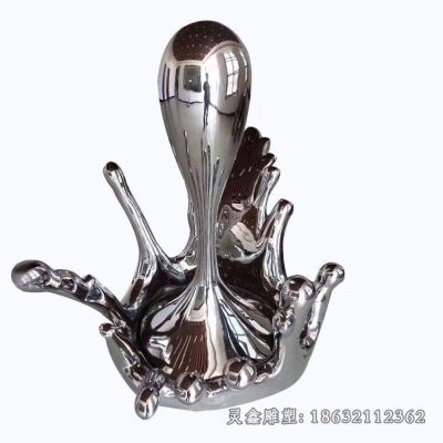 不锈钢抽象水滴雕塑