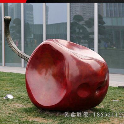 不锈钢苹果景观雕塑