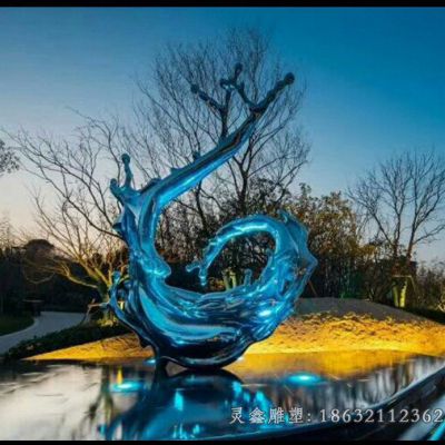 不锈钢海浪景观雕塑