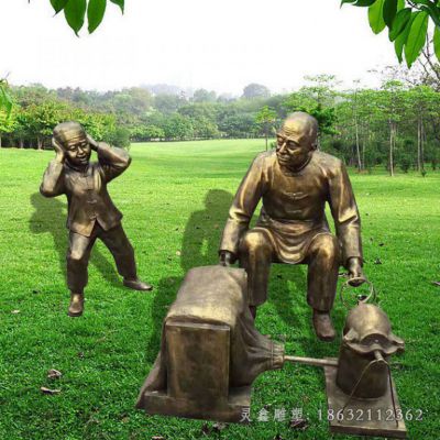 爆米花民俗文化铜雕