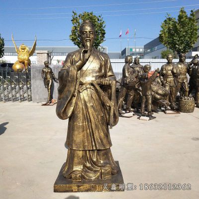 鲁班古代名人铜雕