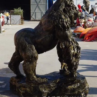 大猩猩公园动物铜雕