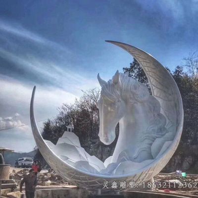 动物马不锈钢雕塑