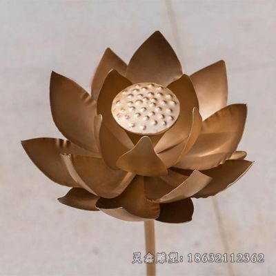 荷花植物景观雕塑