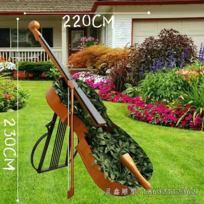 不锈钢抽象大提琴雕塑