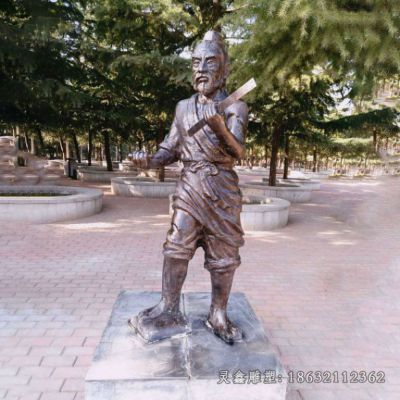 鲁班人物铜雕