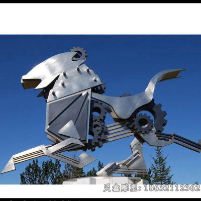 不锈钢齿轮飞马景观雕塑