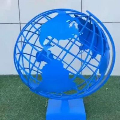 不锈钢镂空地球仪雕塑