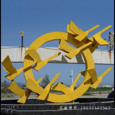 不锈钢抽象鸽子雕塑