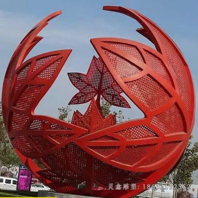 不锈钢枫叶景观雕塑