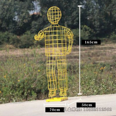 不锈钢镂空人物雕塑