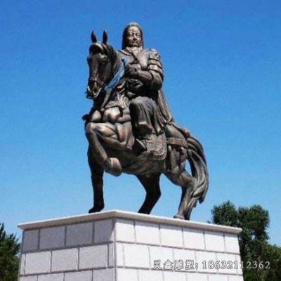 成吉思汗骑马人物铜雕