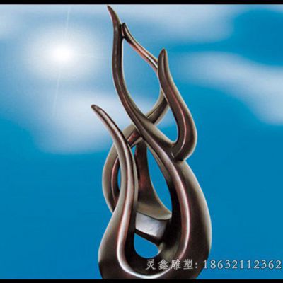 不锈钢抽象企业雕塑